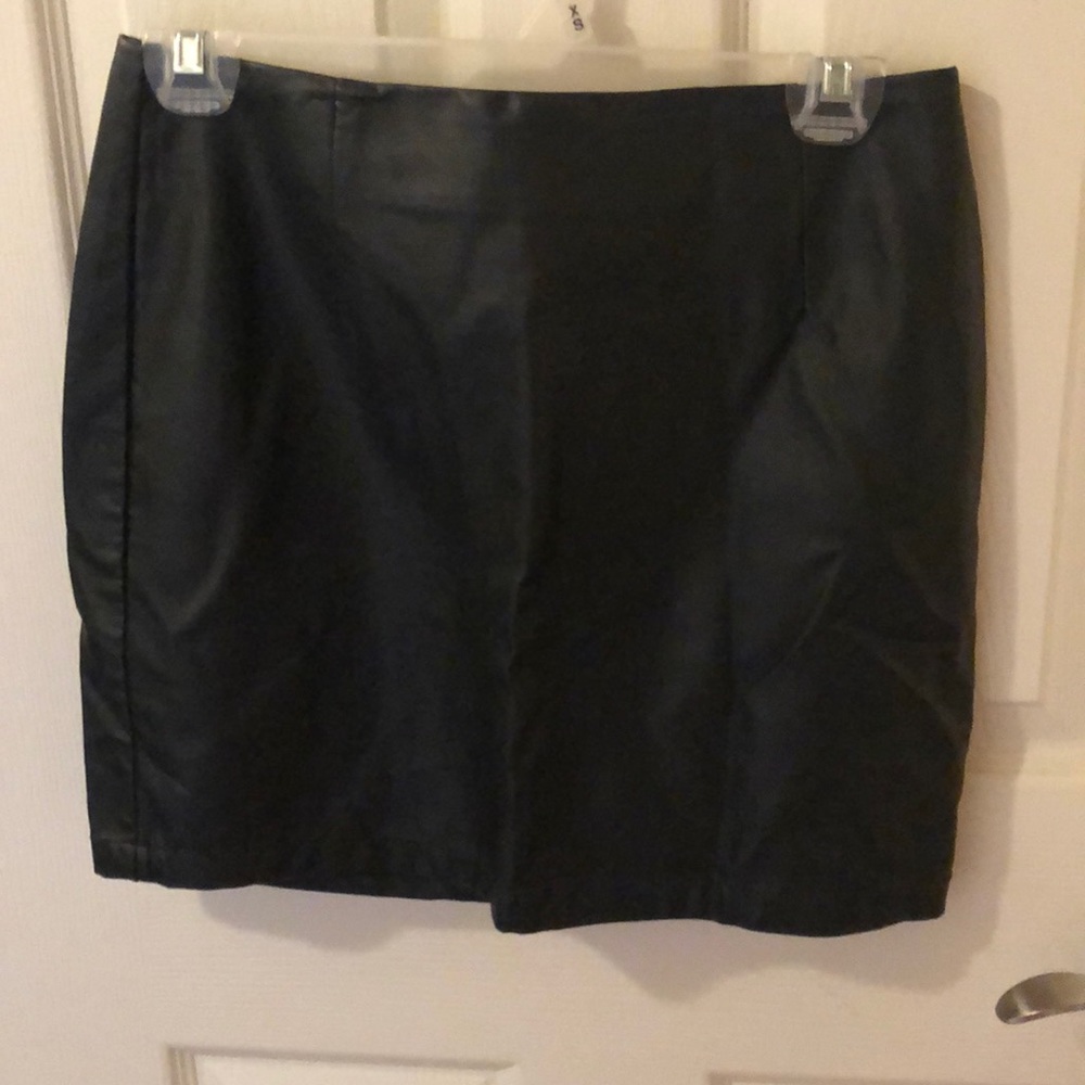 Faux leather skirt